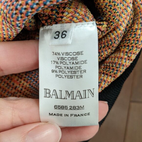 Balmain women's long sleeve dress in size 36 - Picture 6 of 14